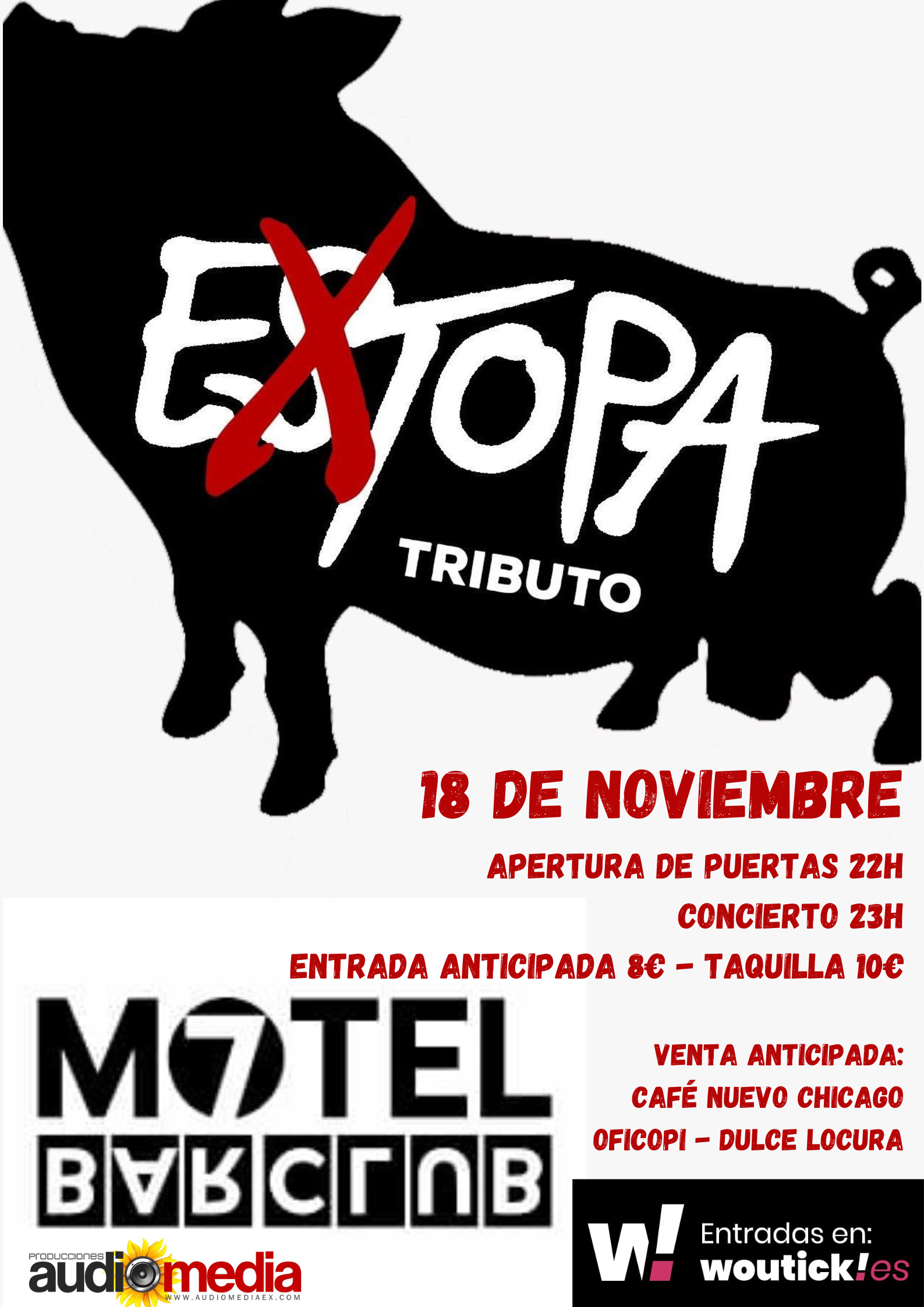 Extopa Tributo a Estopa en Motel 7 (Badajoz)