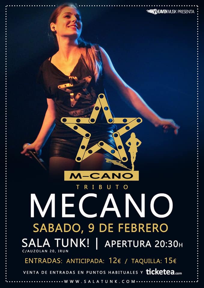 M-cano tributo a Mecano éxito en la sala Tunk de Irún