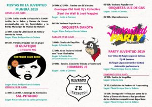 Tributo a Hombres G Programa Fiestas de la Juventud 2019 Hombres Je Munera