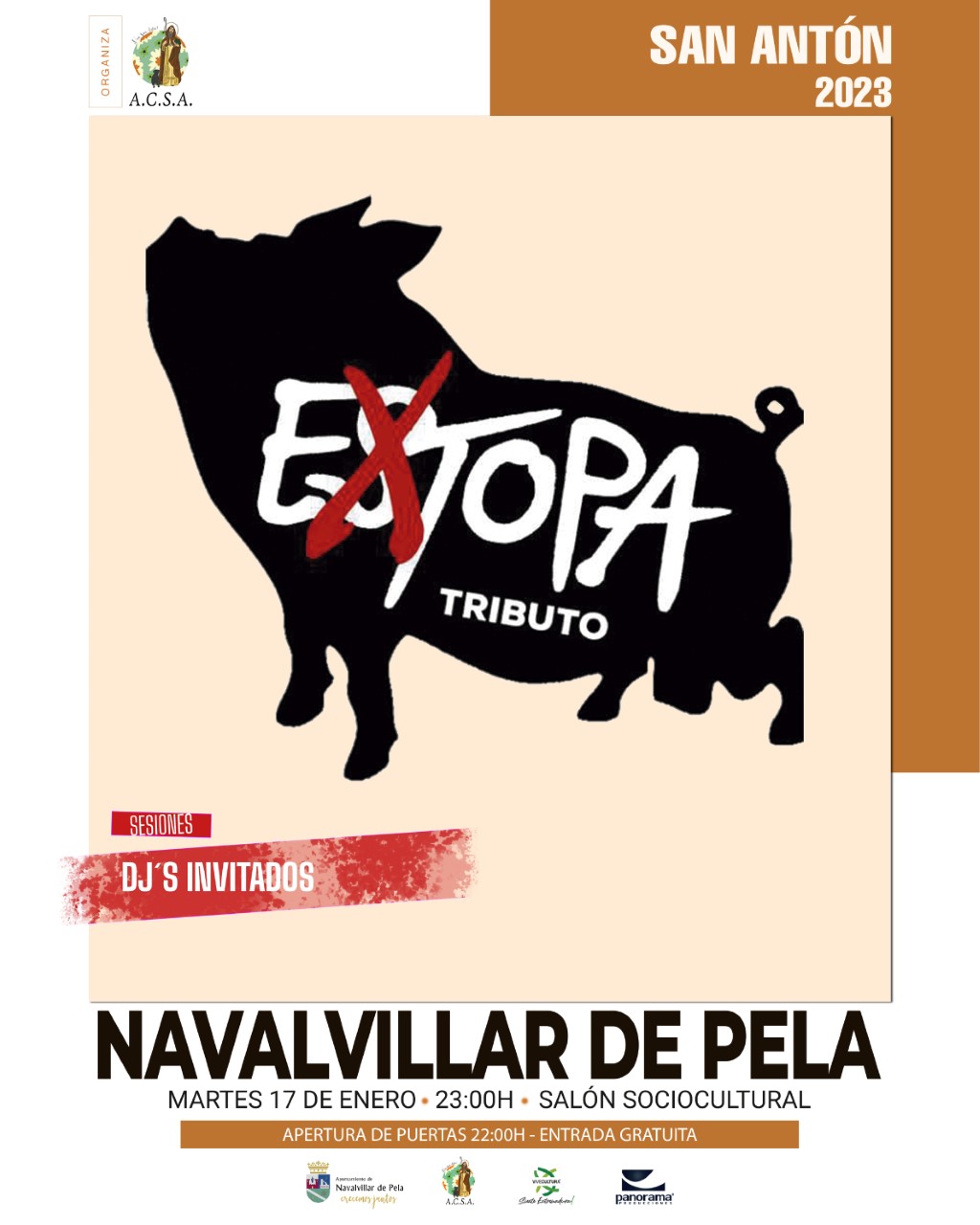 EXTOPA TRIBUTO A ESTOPA EN NAVALVILLAR DE PELA (BADAJOZ)