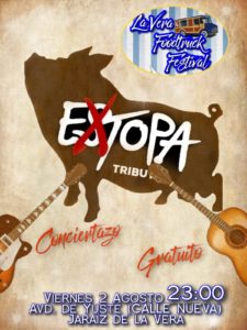 Extopa Tributo a Estopa con los food trucks en Jaraiz de la Vera