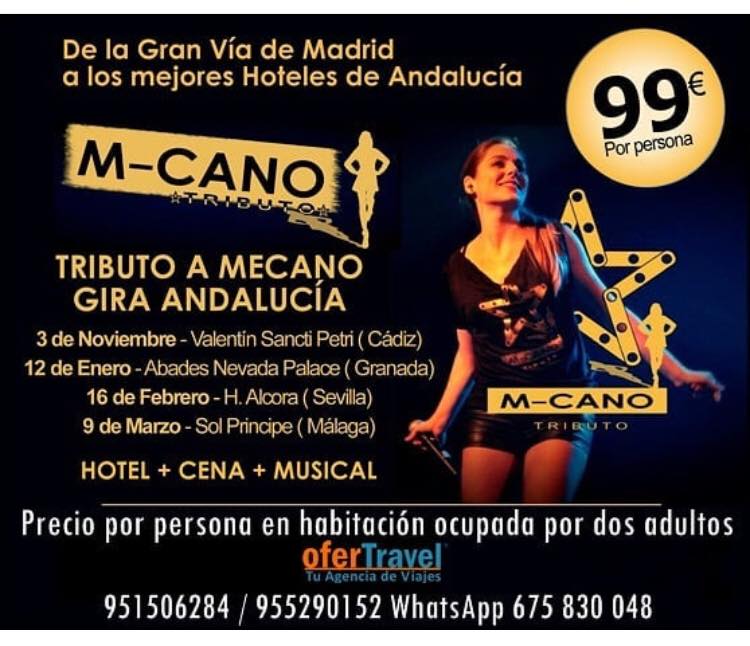 Gira de Andalucía de M-CANO Tributo a Mecano 2018/2019